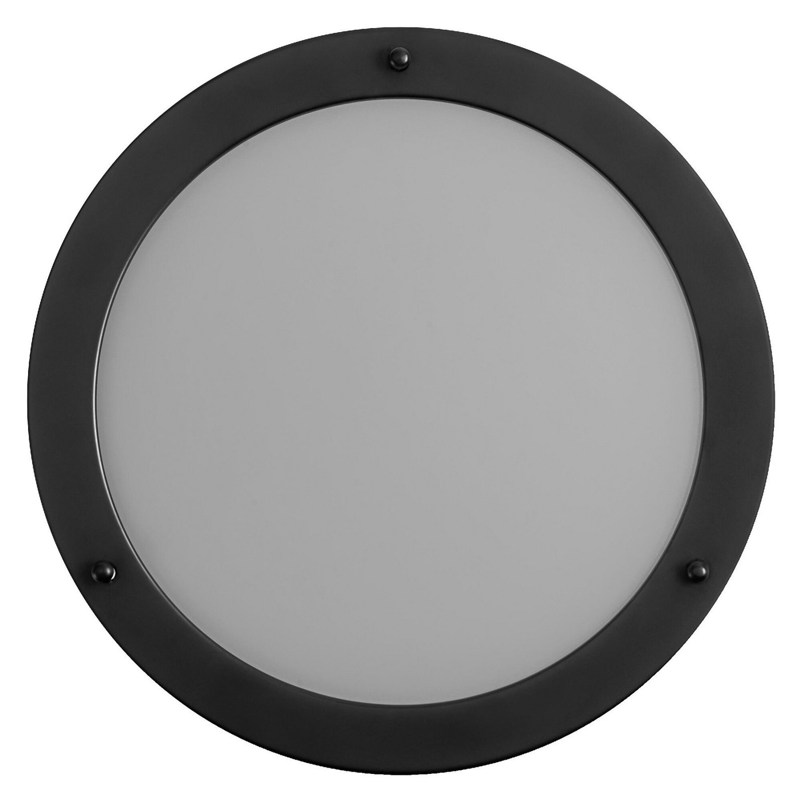 OSRAM Deckenlampe BATHROOM, schwarz Ø 31 cm Metall/Glas IP44