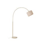 Helin booglamp, beige, textiel, hoogte 198,5 cm - Lindby