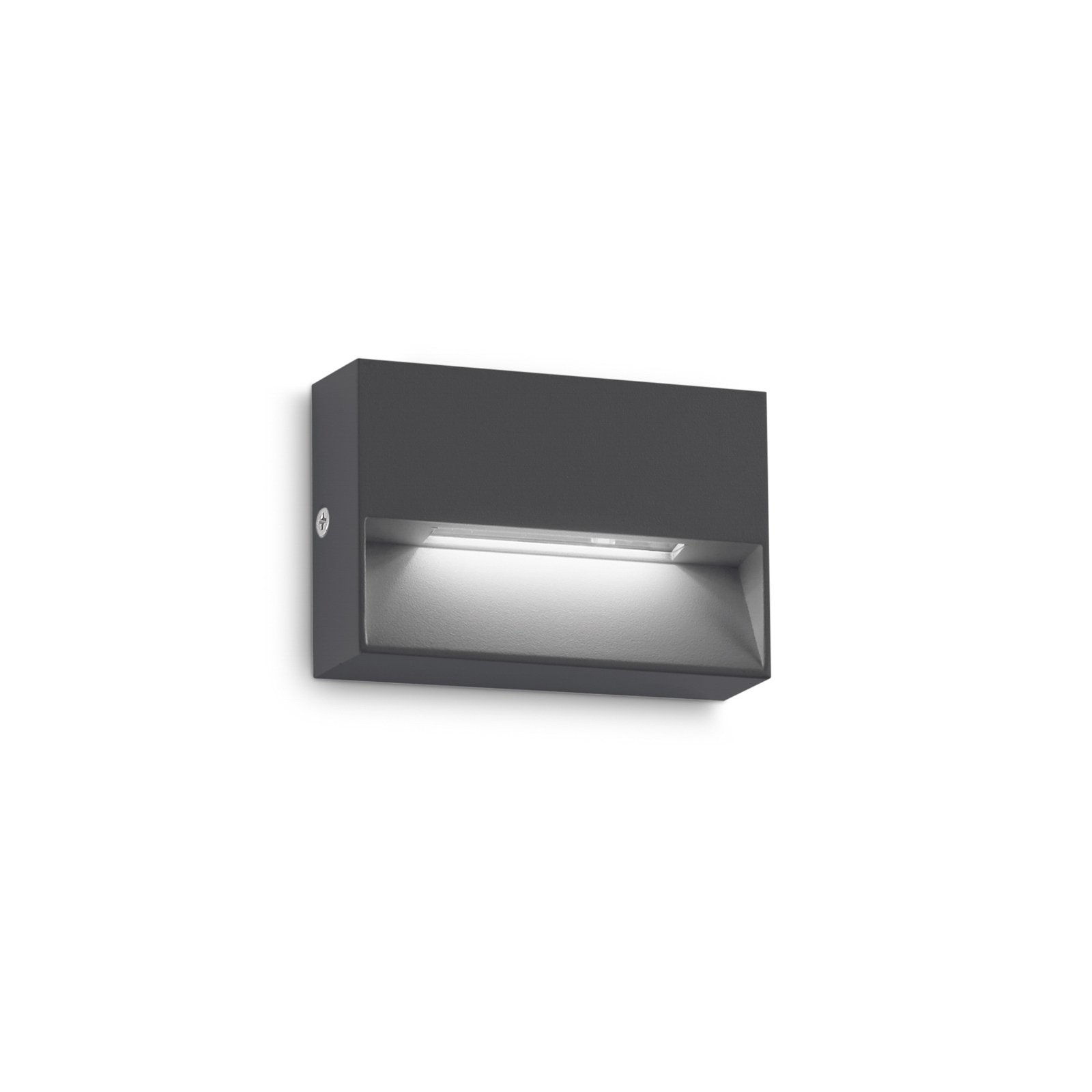 Ideal Lux LED outdoor wall light Dedra, anthracite, 10 x 6.5 cm