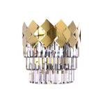 Zidna lampa Carisma, metal zlatne boje, stakleni kristali, Ø 27 cm