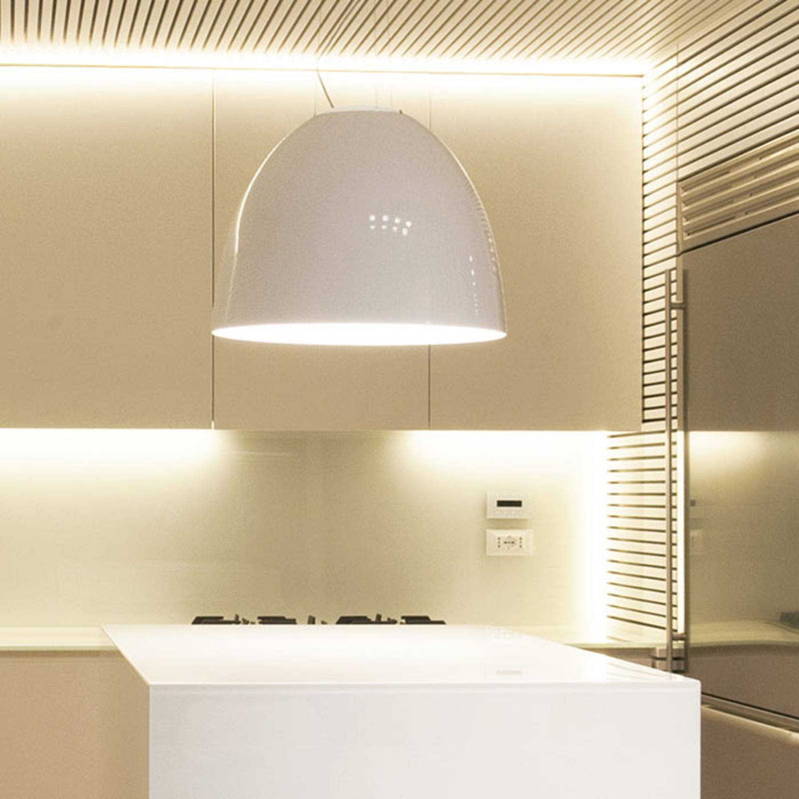Artemide Nur Gloss lampa wisząca, biała błyszcząca