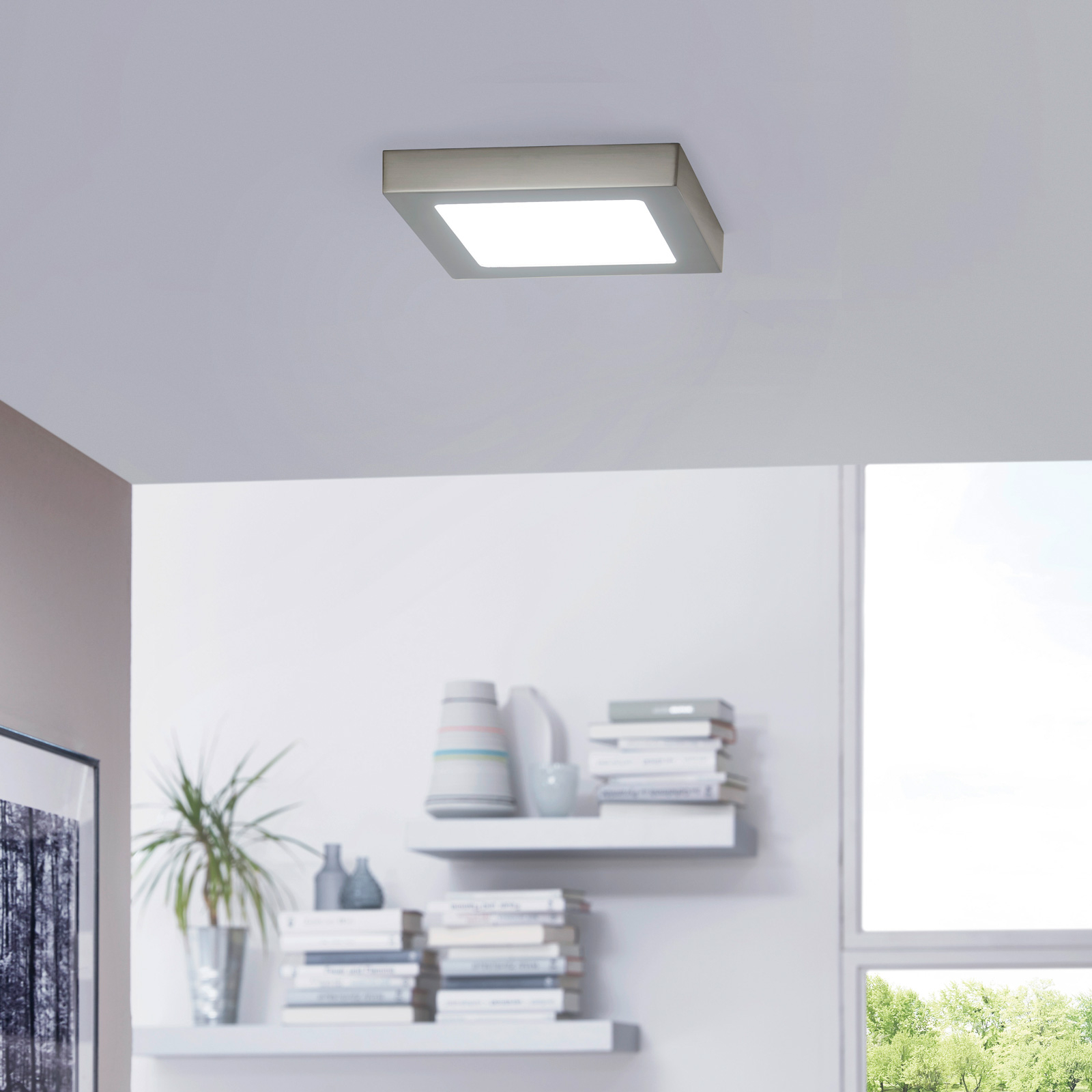 EGLO connect Fueva-C Deckenlampe eckig 22,5cm