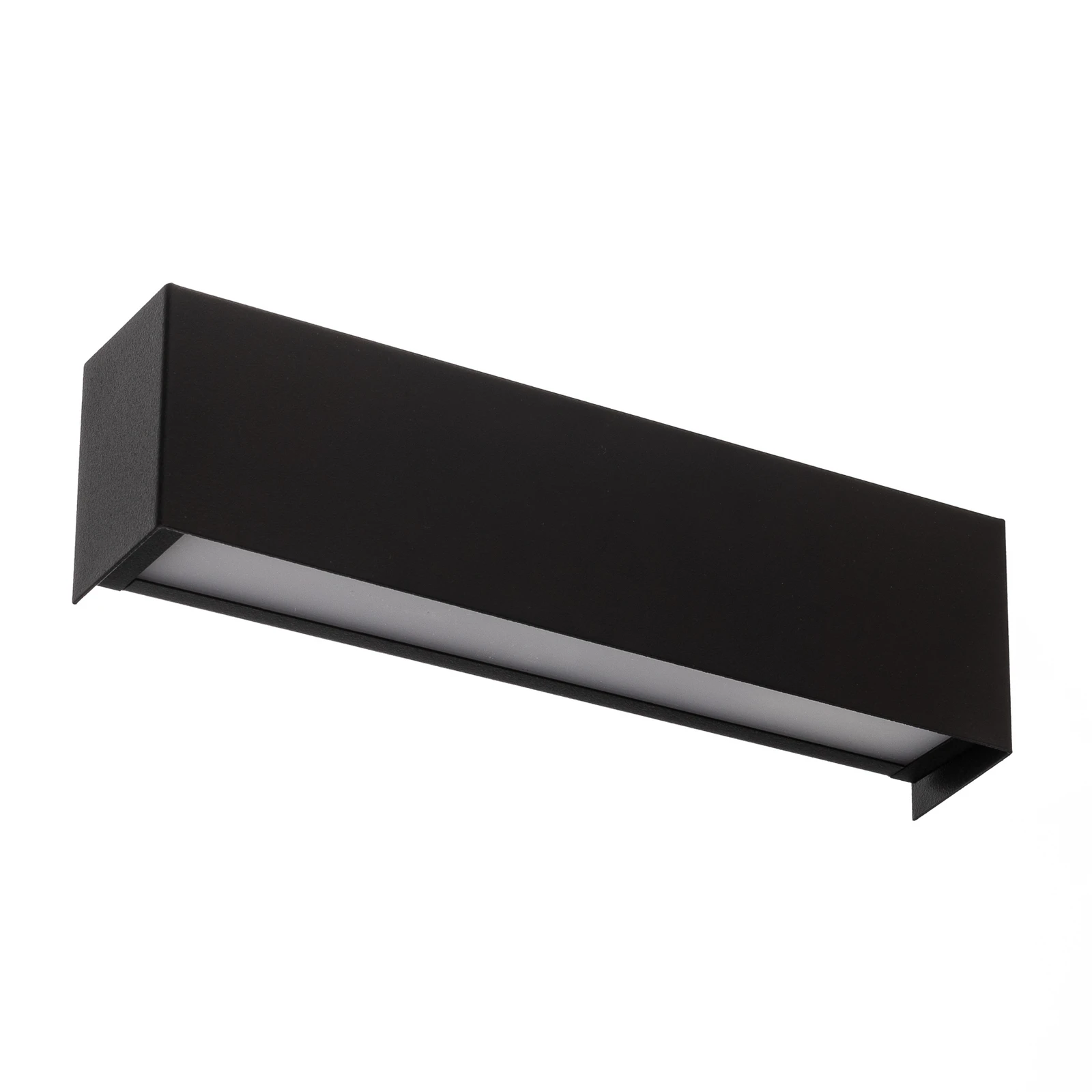 Sieninis šviestuvas Straight XS, plotis 26 cm, juodas