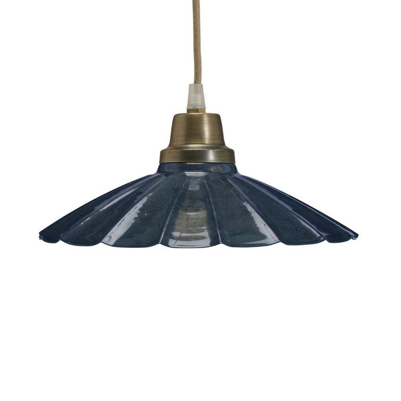 PR Home Hängeleuchte Ester, blau, Ø 24 cm, Stecker, E27
