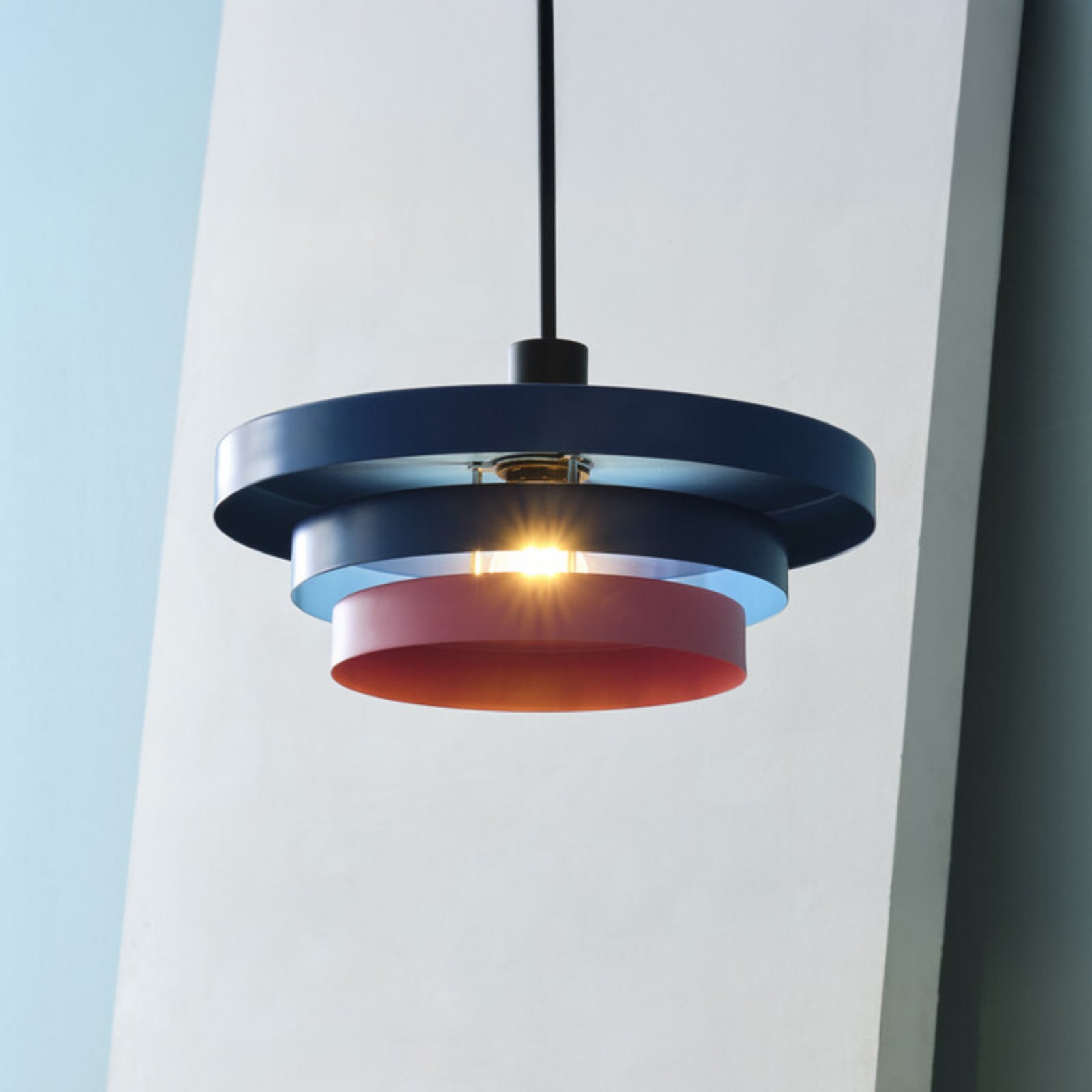 Lampă suspendată OSRAM Decor Layers albastru/roz oțel E27 - Bucătărie - Modern - albastru roz - Metal