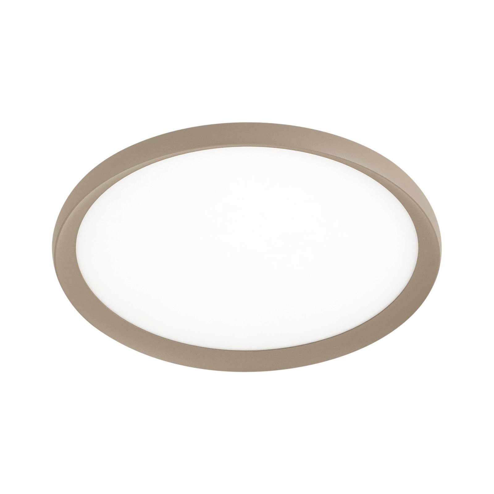 LED ceiling lamp Kant, Ø 40 cm khaki, CCT metal/plastic LED ceiling lamp Kant, Ø 40 cm khaki, CCT metal/plastic