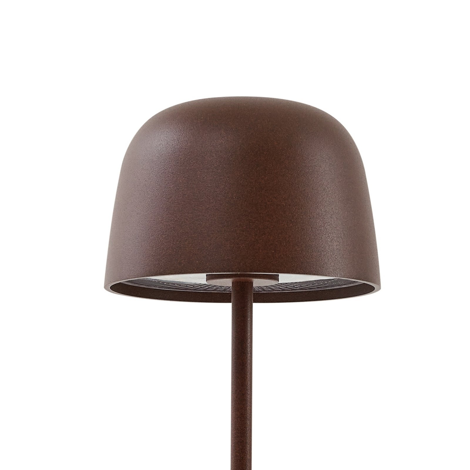 Lindby Arietty LED battery-powered table lamp, brown, dimmable, IP54