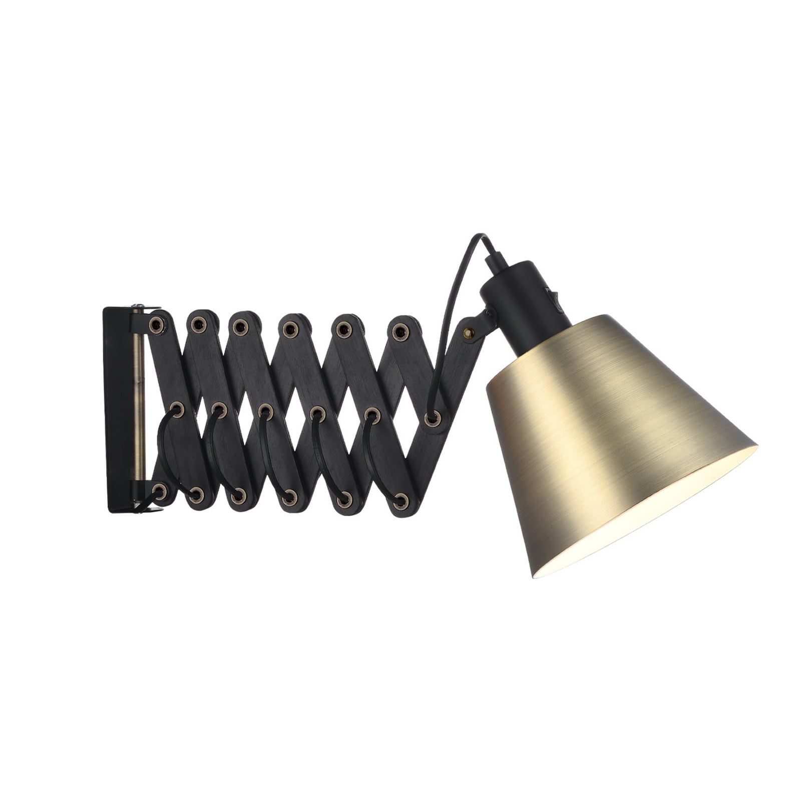 VINTAGE wall lamp, black/antique brass, Ø 18 cm - Halo Design