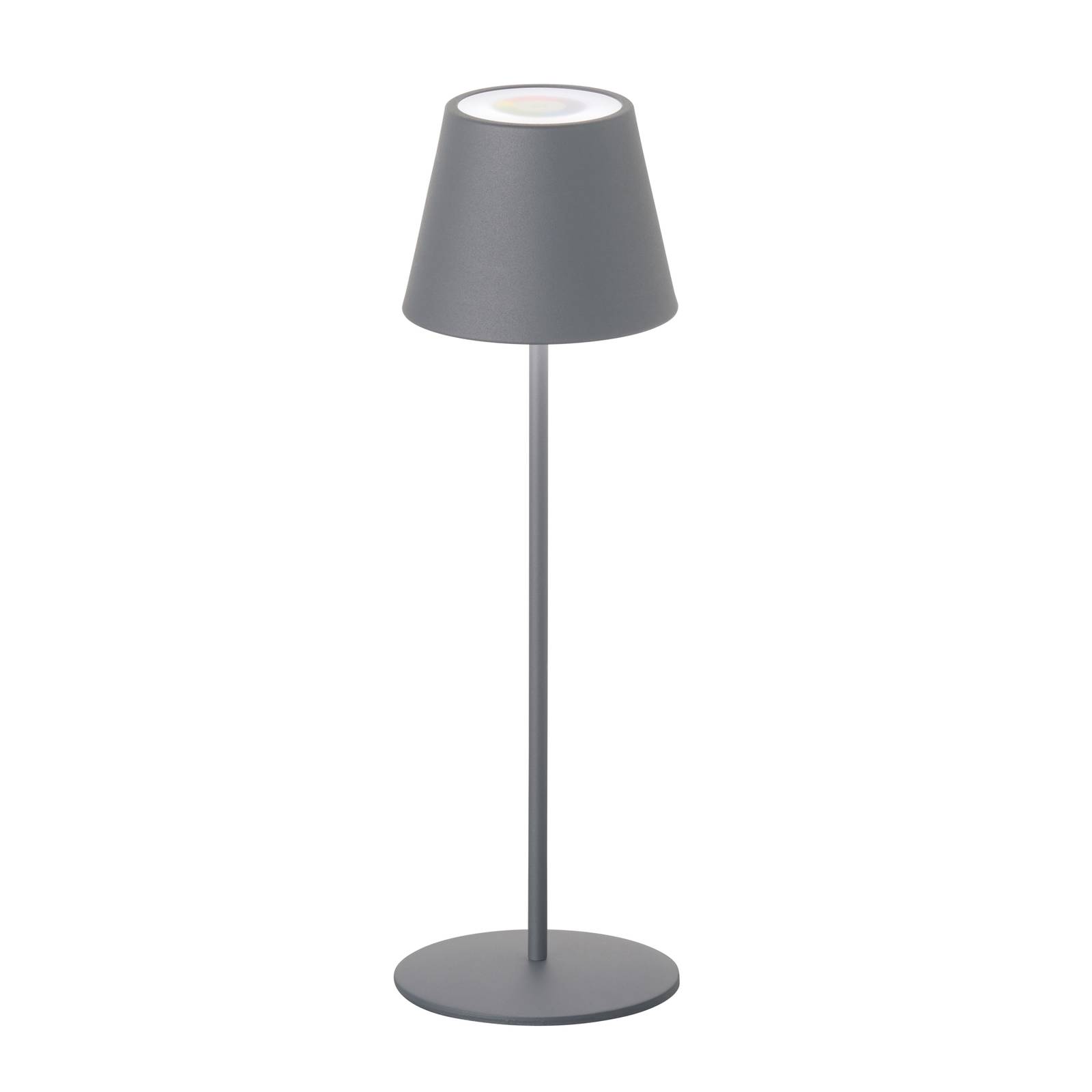 Lampe LED Cosenza batterie RGBW gris sable