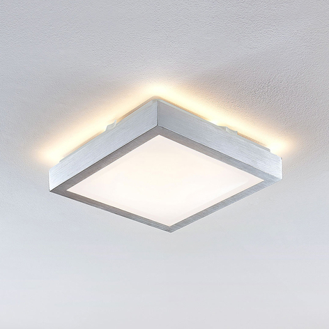Lindby Margit LED-Alu-Deckenlampe, eckig, 27 cm