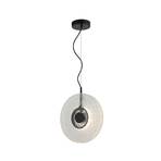 LED pendant light 23075, clear, glass, Ø 35 cm, 3,000 K