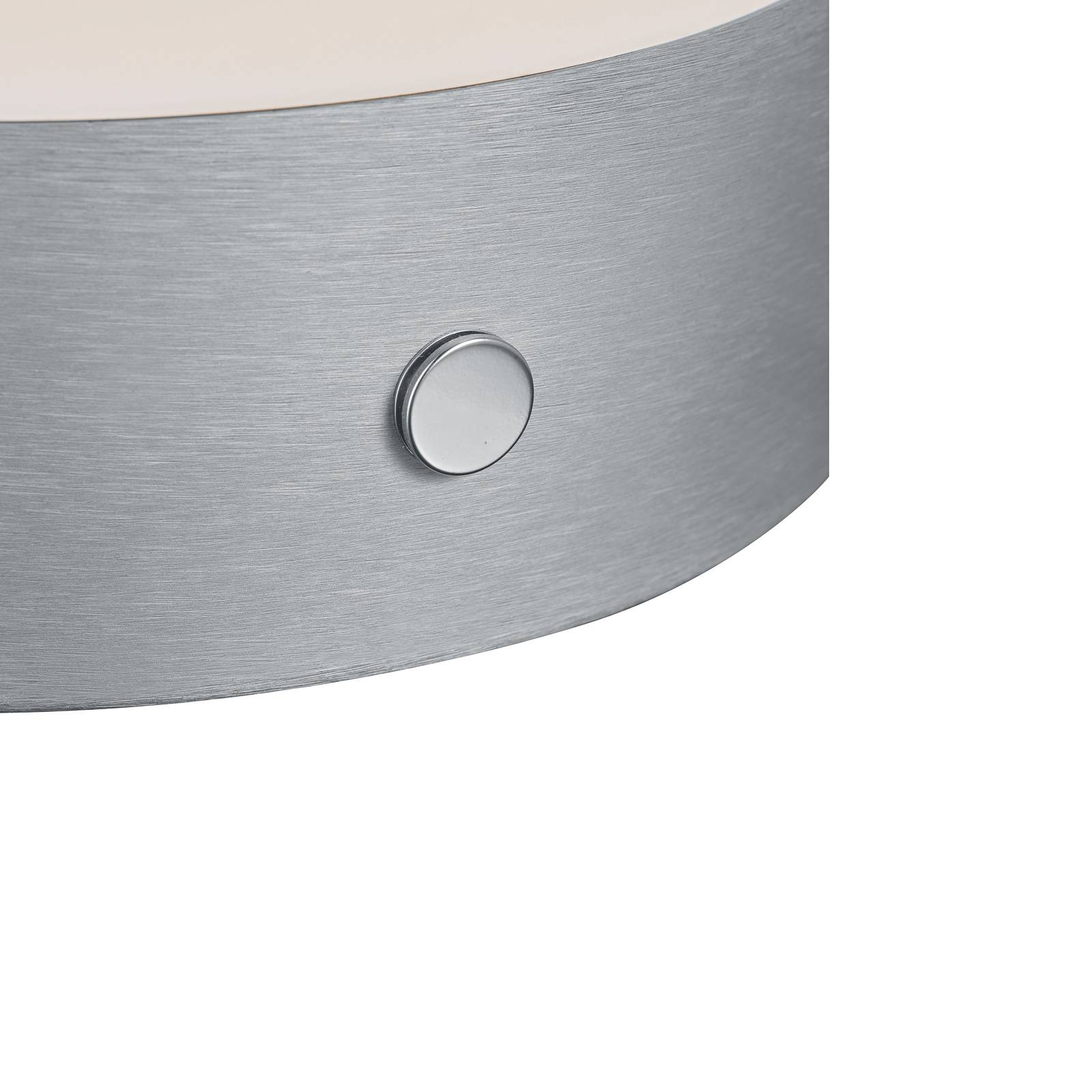 BANKAMP Button LED table lamp 11 cm aluminium, for Living / Dining Room, metal, glass, 16 W, energy efficiency: A+, H: 11 cm