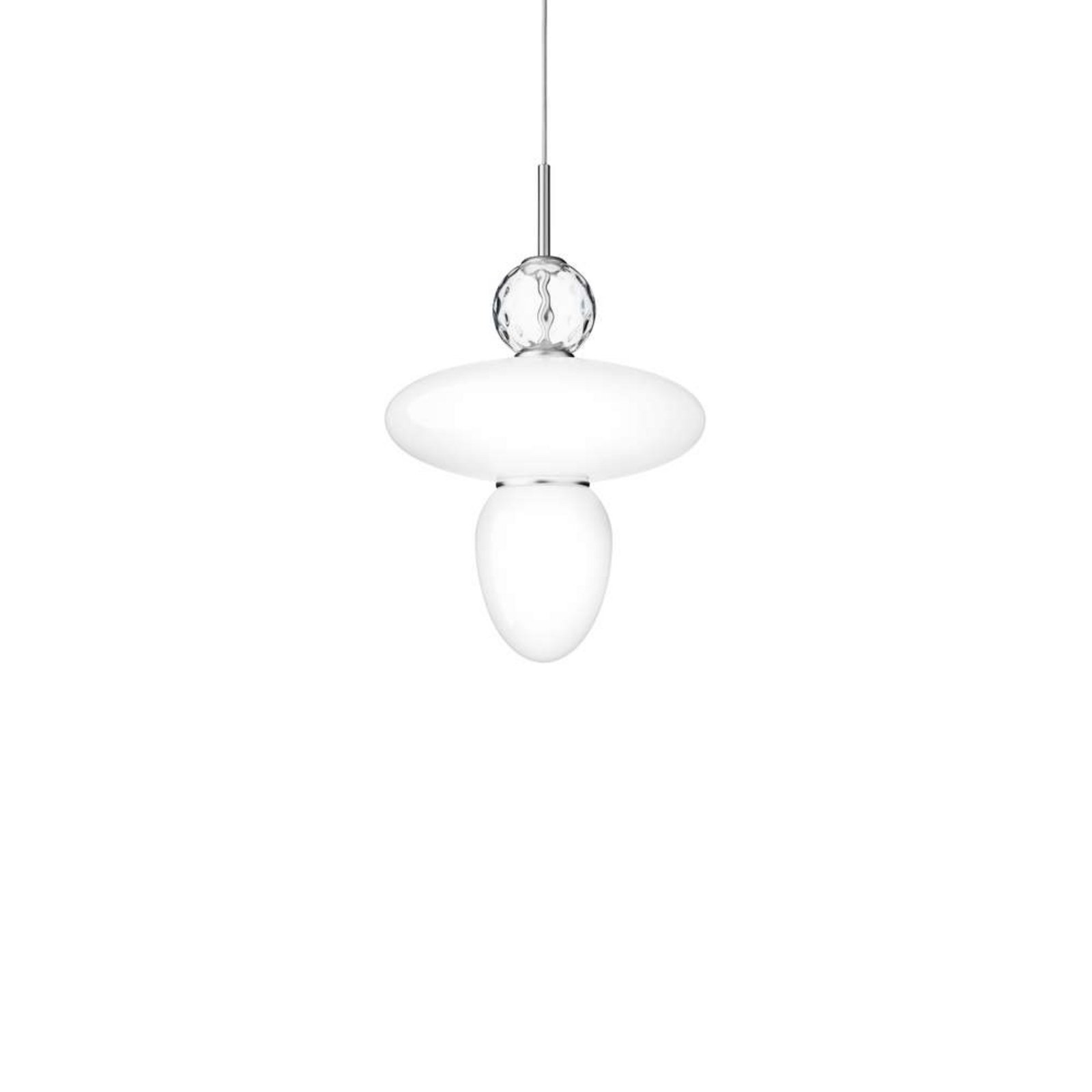 Rizzatto 43 Lampada a Sospensione Satin Silver/Opal - Nuura