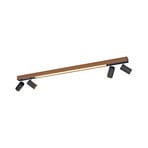 Plafonnier LED Lines Spot, 120 cm, chêne/graphite - PURE