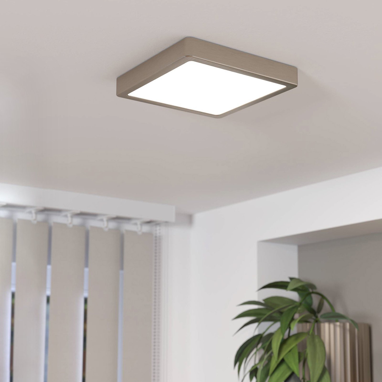 LED-Anbaupanel Fueva 5 IP20 830 nickel 21x21cm