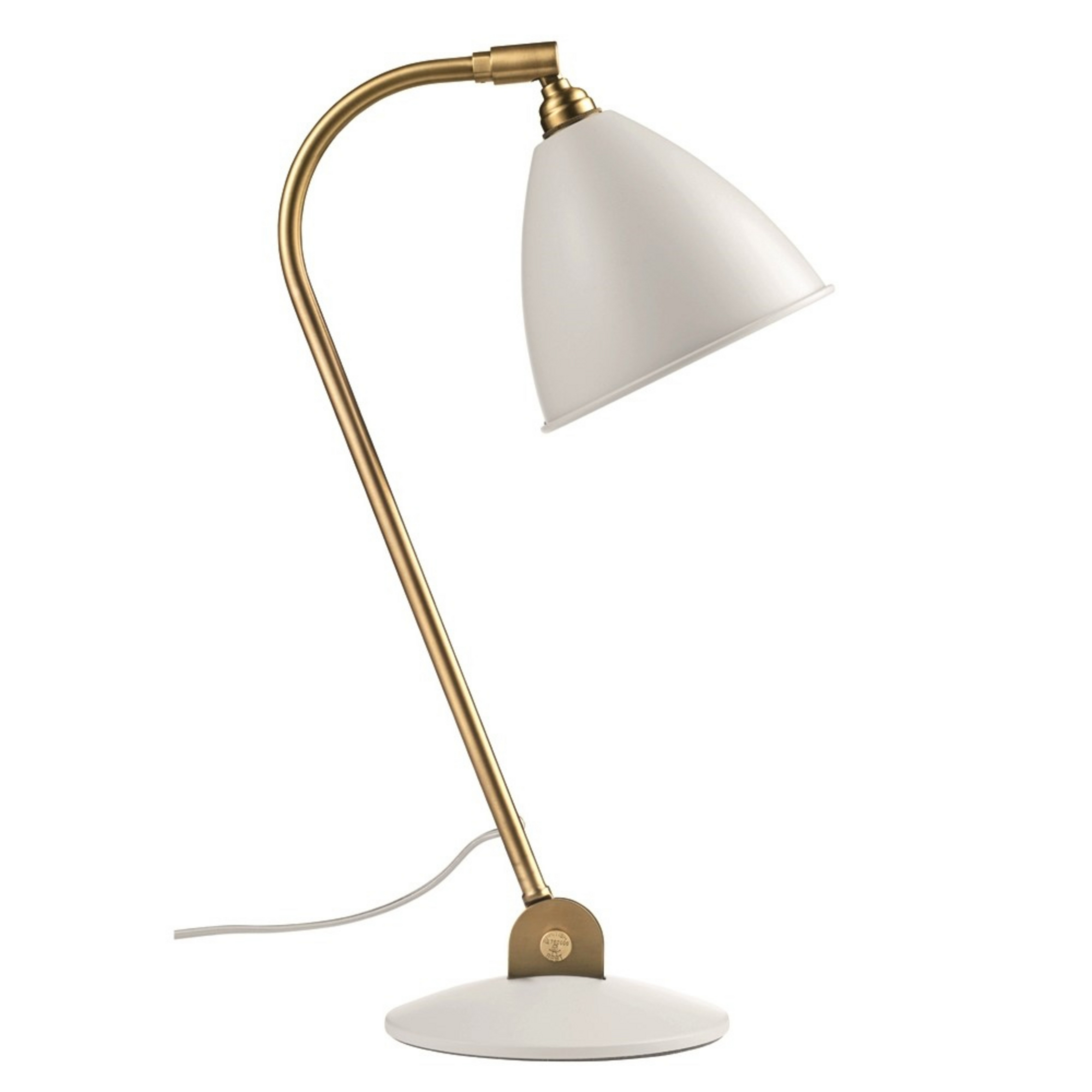 Bestlite BL2 Candeeiro de Mesa ø16 Brass/Matte White - GUBI