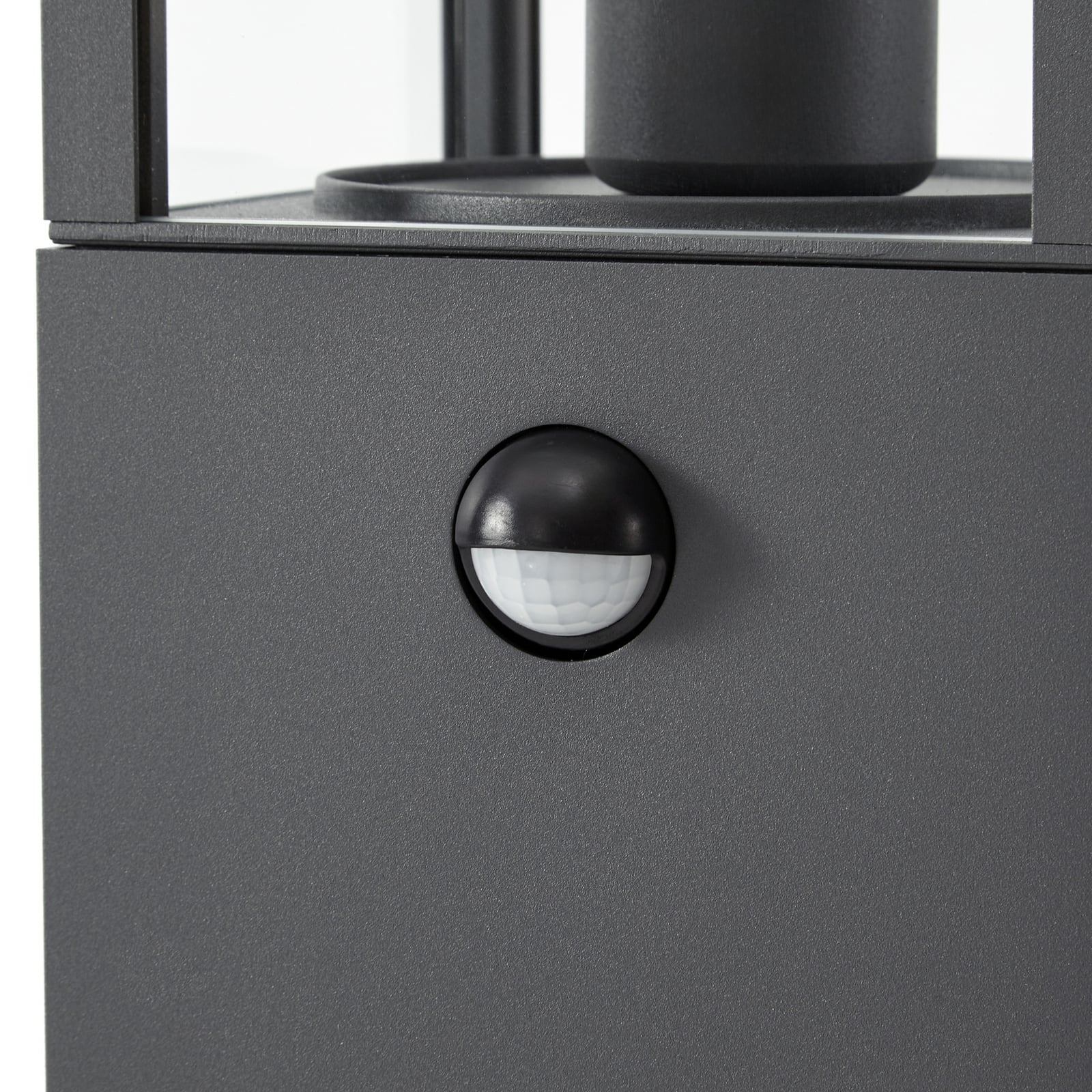 Bornes lumineuses Peldar, 80 cm, anthracite/transparent, capteur - Lindby