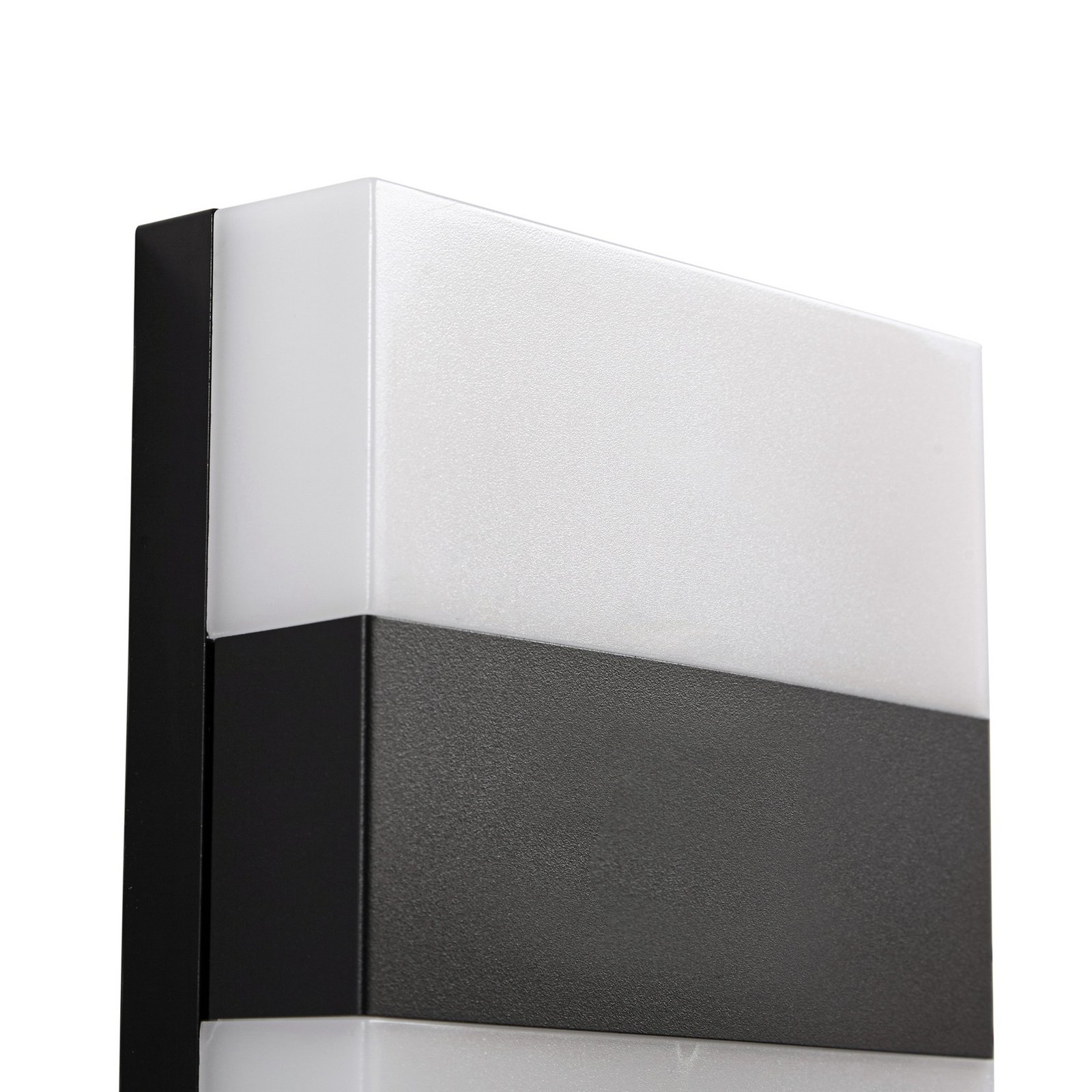 PRIOS utendørs LED-vegglampe Teekon, antrasitt, 20 cm, IP44