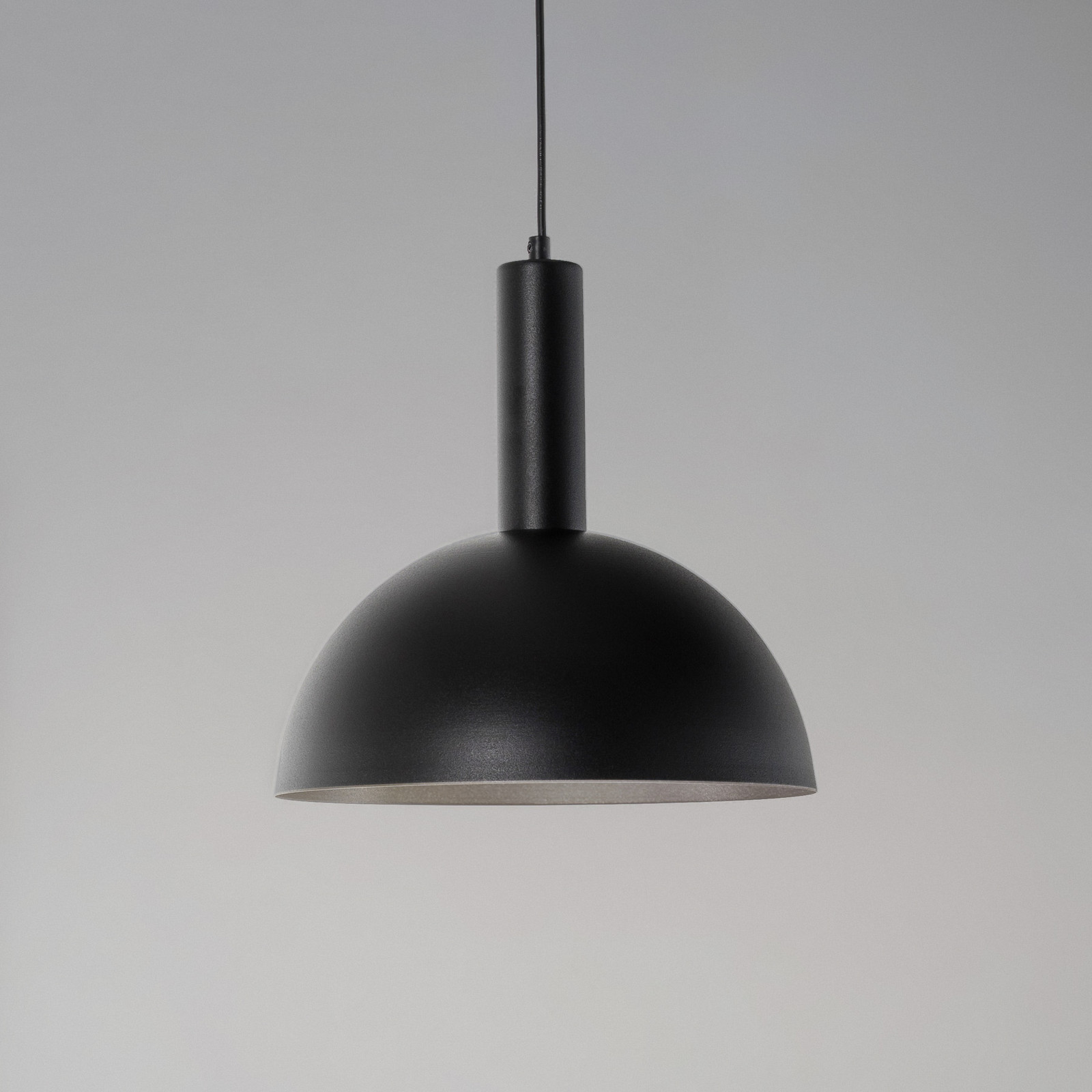 SIGMA Vitrum cupola M lampă suspendată neagră semicirculară Ø 30 cm - Camera de zi / sufragerie - modern - negru - Metal