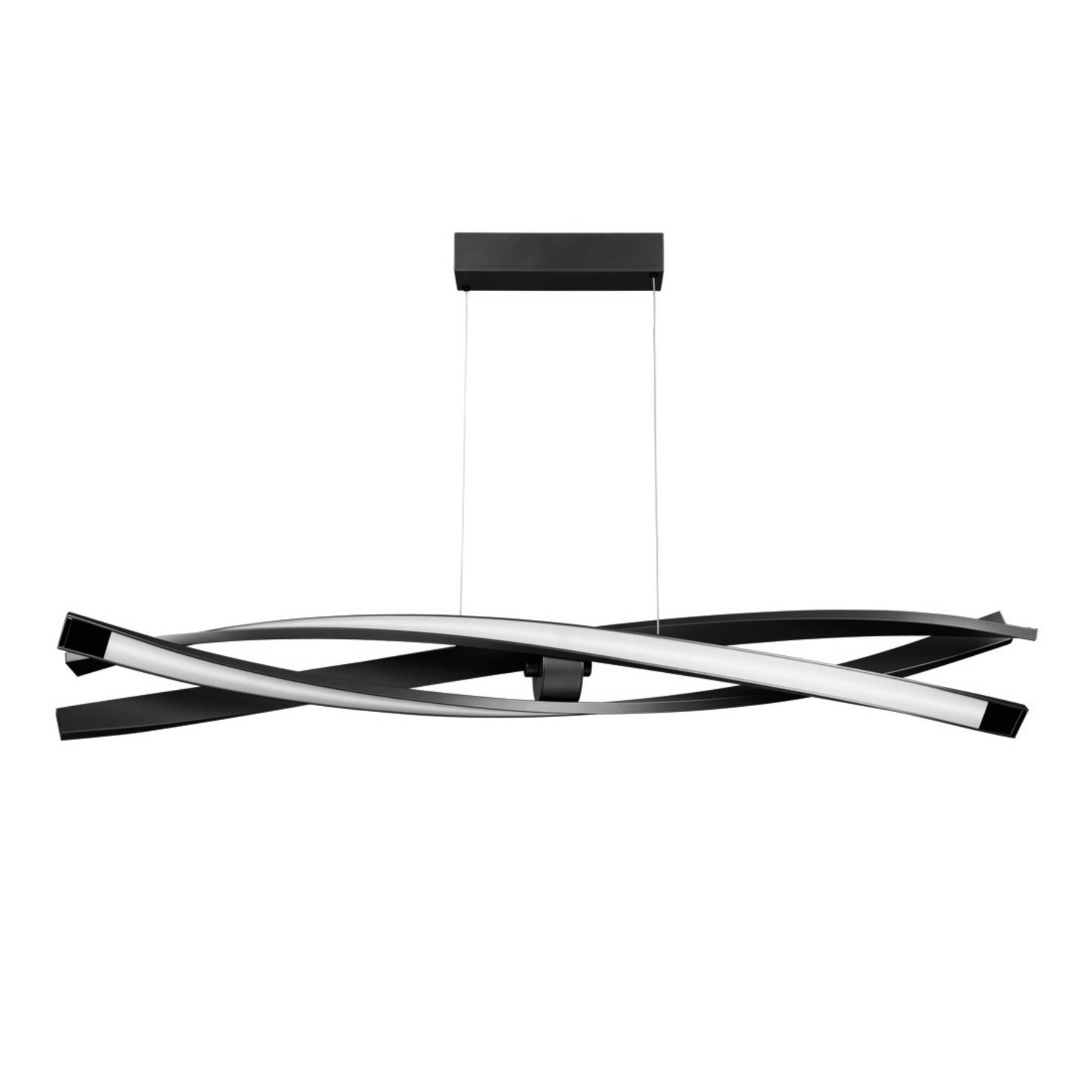 Lis Poland Sagitta LED pendant lamp, 3-bulb, black, for Living / Dining Room, metal, 34.4 W, energy efficiency: A+, L: 90 cm, W: 10 cm