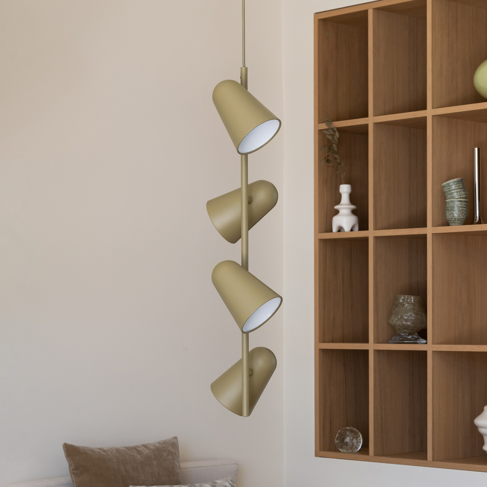 IT'S ABOUT ROMI hanglamp Salamanca, olijfgroen, lengte 80 cm IT'S ABOUT ROMI hanglamp Salamanca, olijfgroen, lengte 80 cm