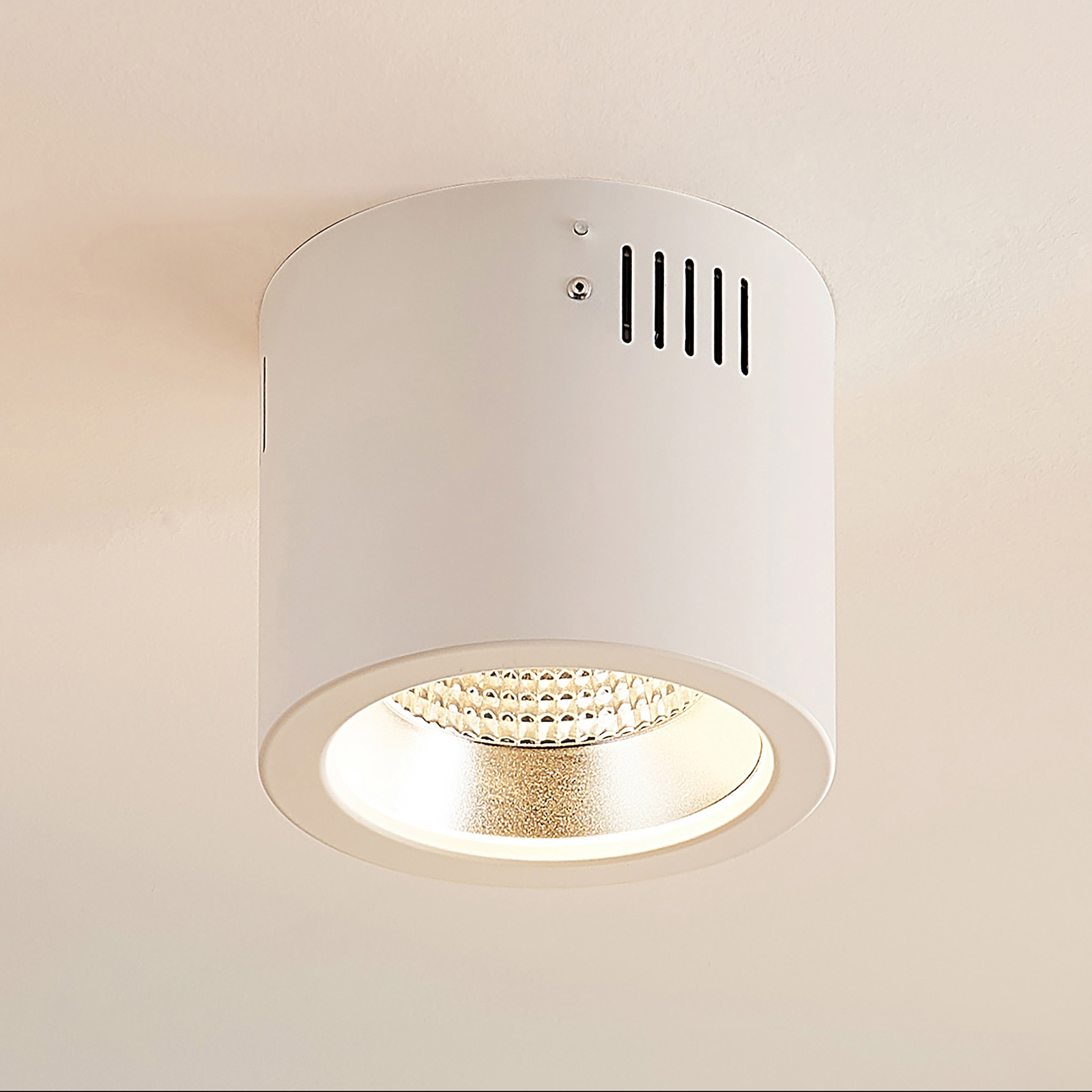 Arcchio Liddy LED downlight, white, Ø 14.8 cm, for Living / Dining Room, aluminium, 13 W, energy efficiency: A+, H: 12 cm