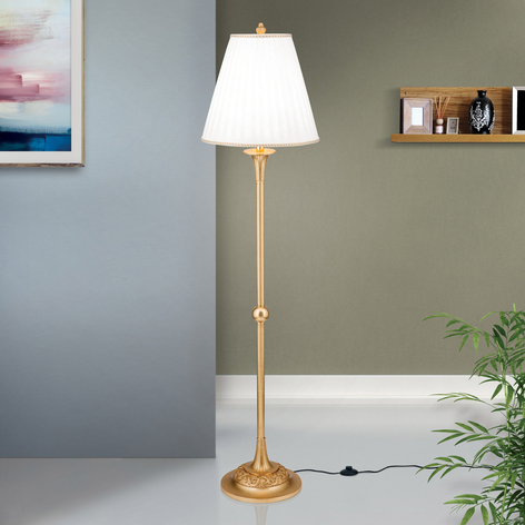 Stilig DONATA stålampe med plisséskjerm