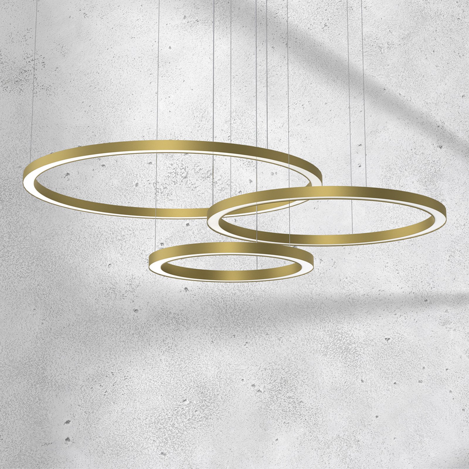 Galaxia LED-Hängelampe 85 W gold dreiflammig Kunststoff