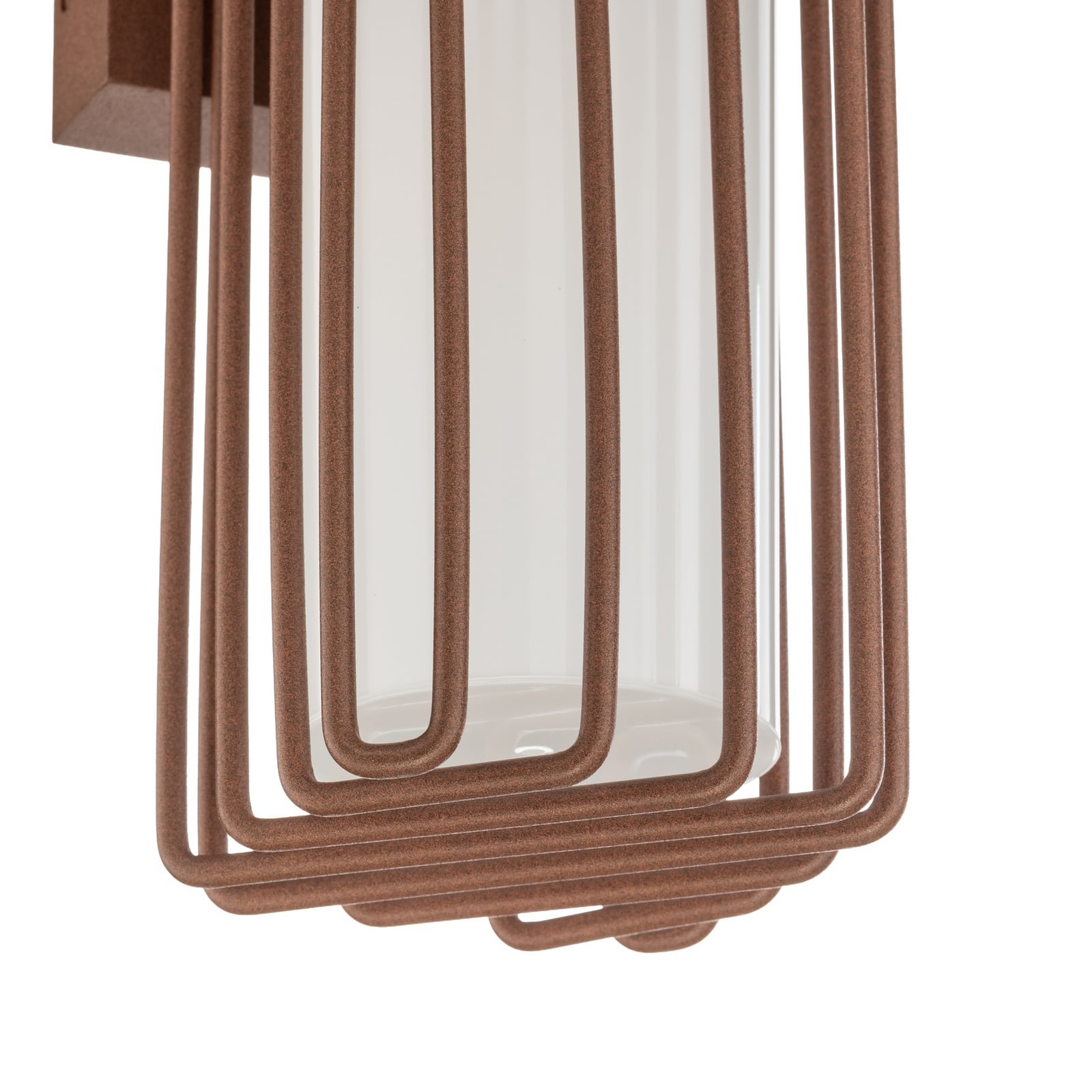 Lucande Chandan outdoor wall light, rust, 2-bulb, IP54, E27 Lucande Chandan outdoor wall light, rust, 2-bulb, IP54, E27