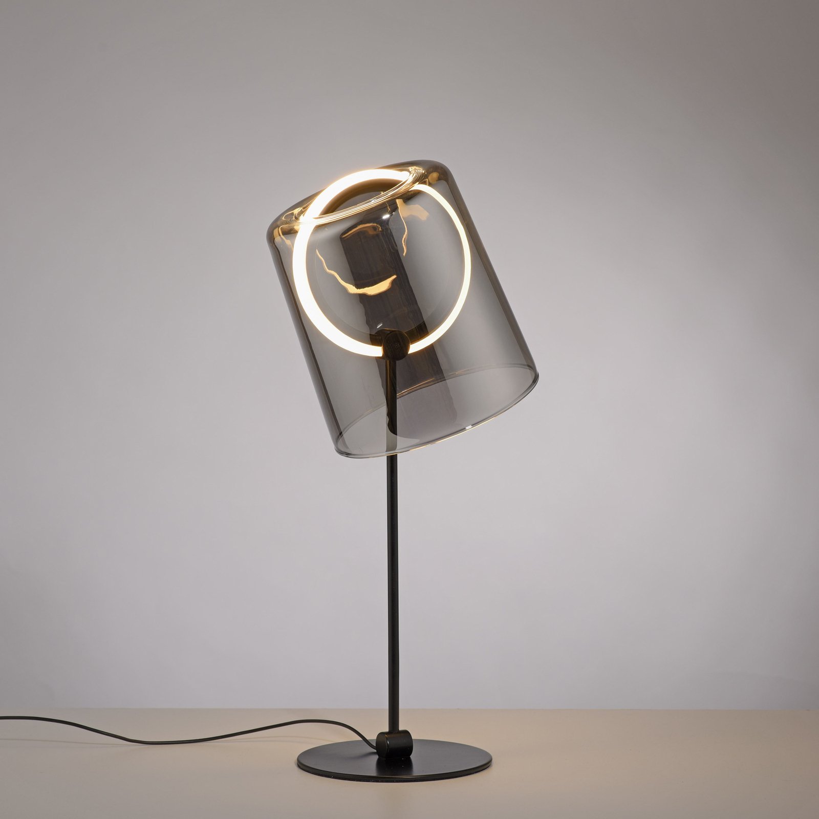 Paul Neuhaus LED-bordslampa Zula, rökgrå, höjd 42 cm