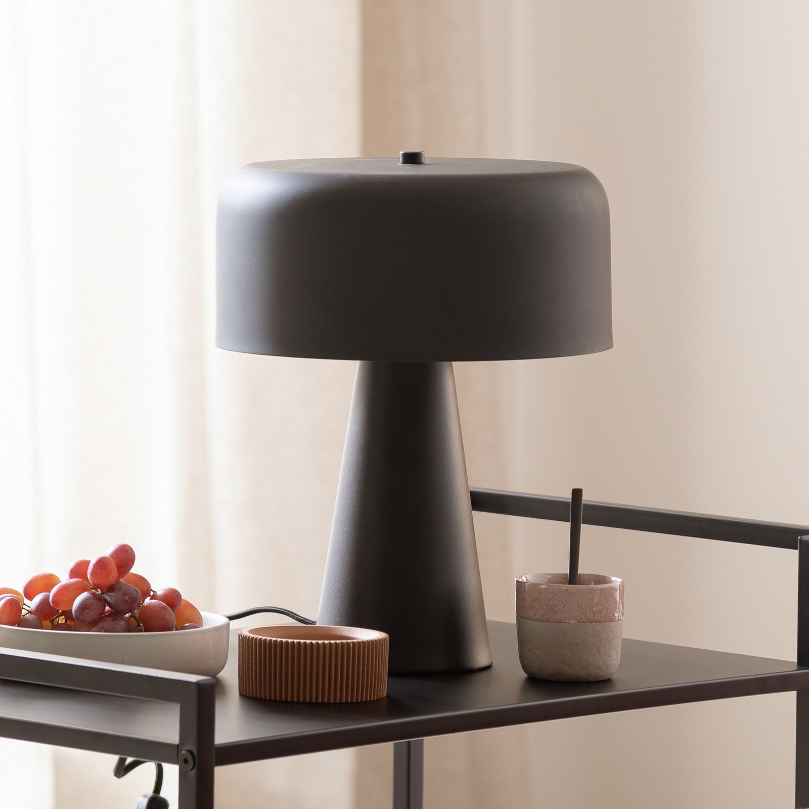 Schöner Wohnen Lampa de masă PENTO negru înălțime 35 cm metal E27 - Camera de zi / sufragerie - Modern