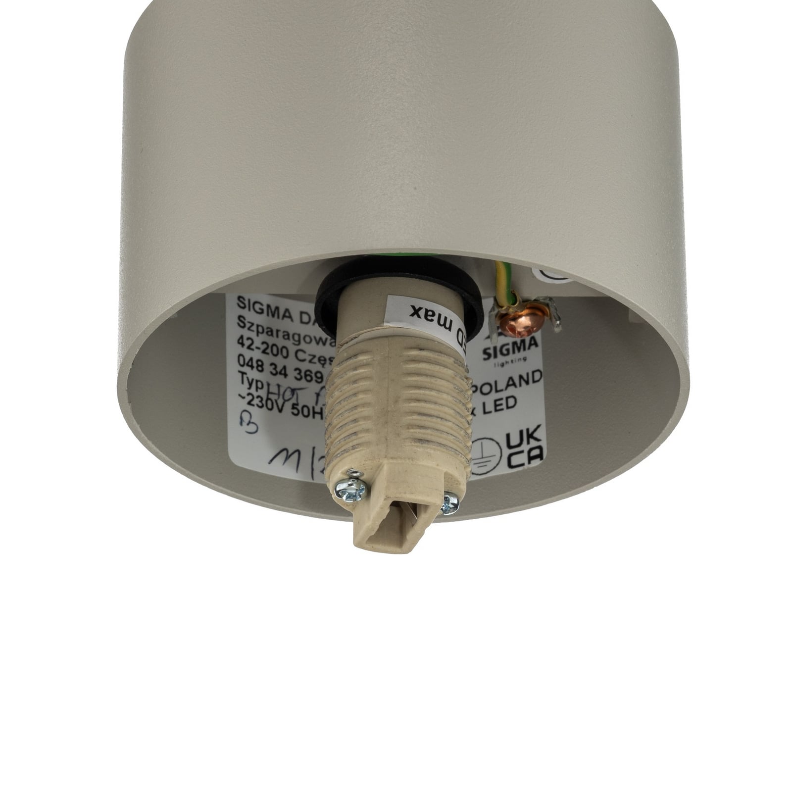 Mennyezeti világítás Hotel Mood 1, szürke-bézs, fém, üveg, G9