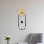 LED стенна лампа Sussy с часовник, черна/златна