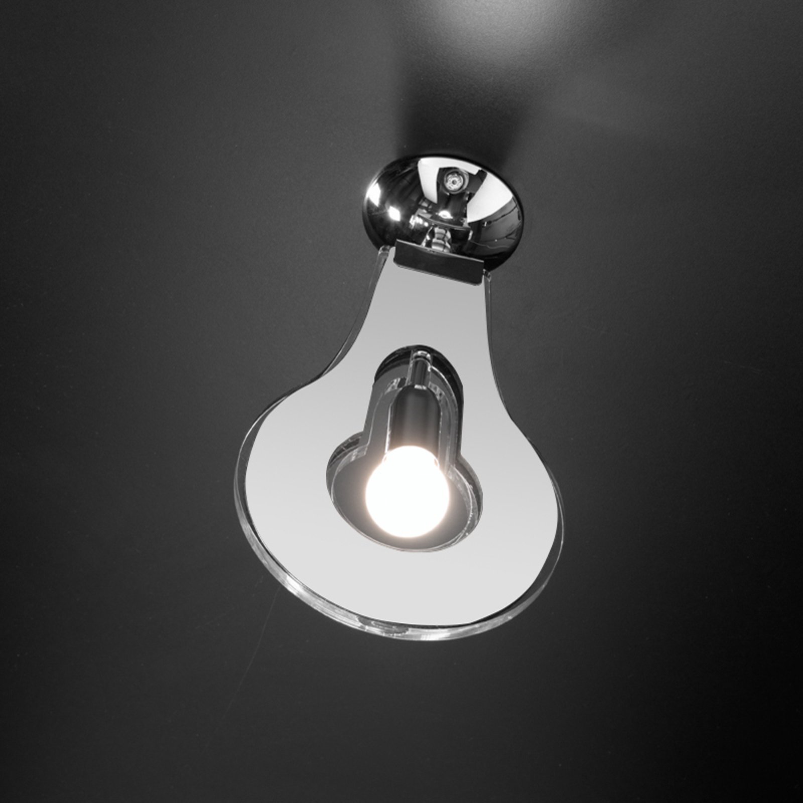 Selene Trendy ceiling light Flat white, for Living / Dining Room, polymethyl methacrylate (PMMA), chrome, E14, 60 W, energy efficiency: A++, W: 18.5 cm, H: 32 cm