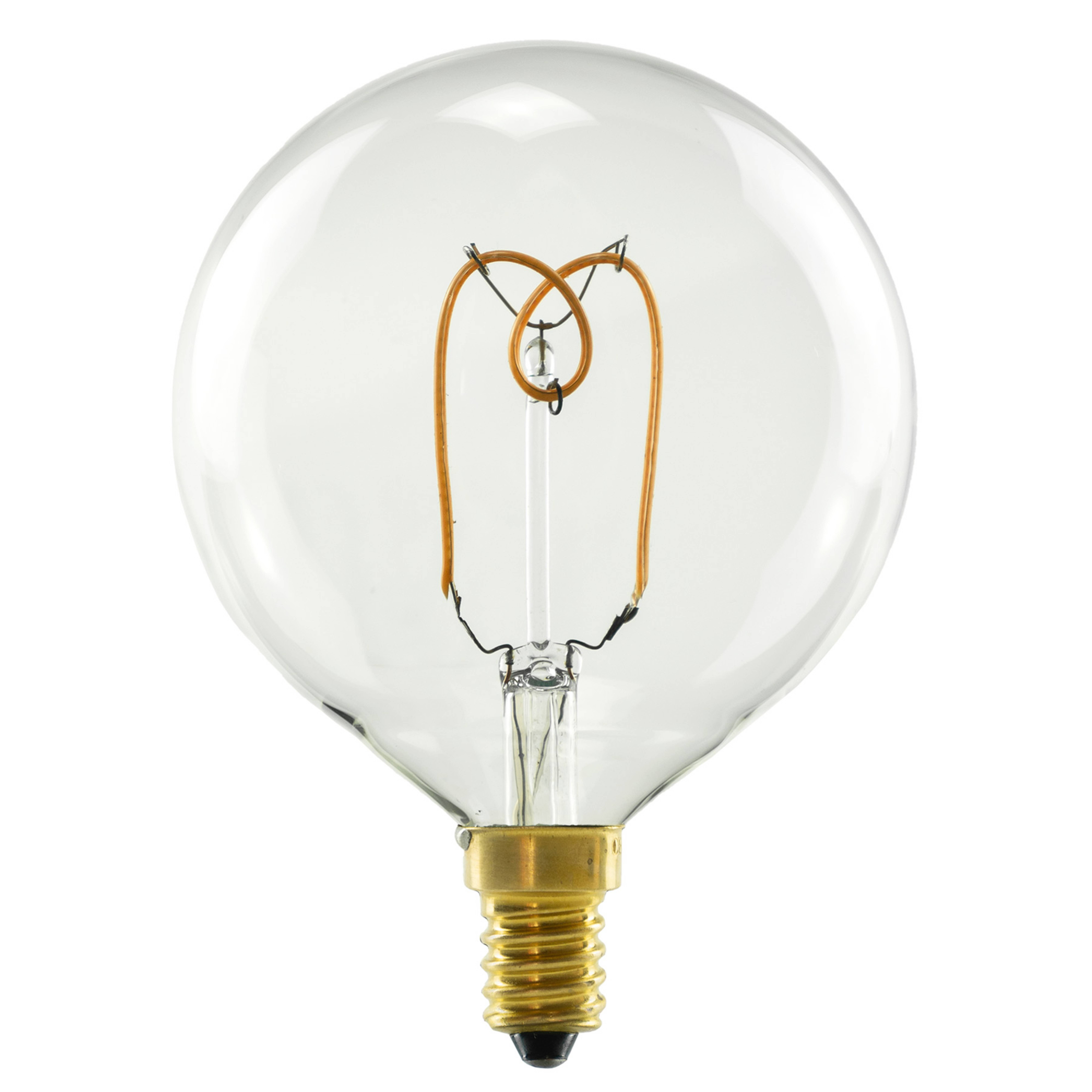 Segula lâmpada LED E14 3.2W 2,200K regulável transparente