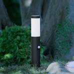 Dody Sensor pillar light, black, metal, plastic, E27