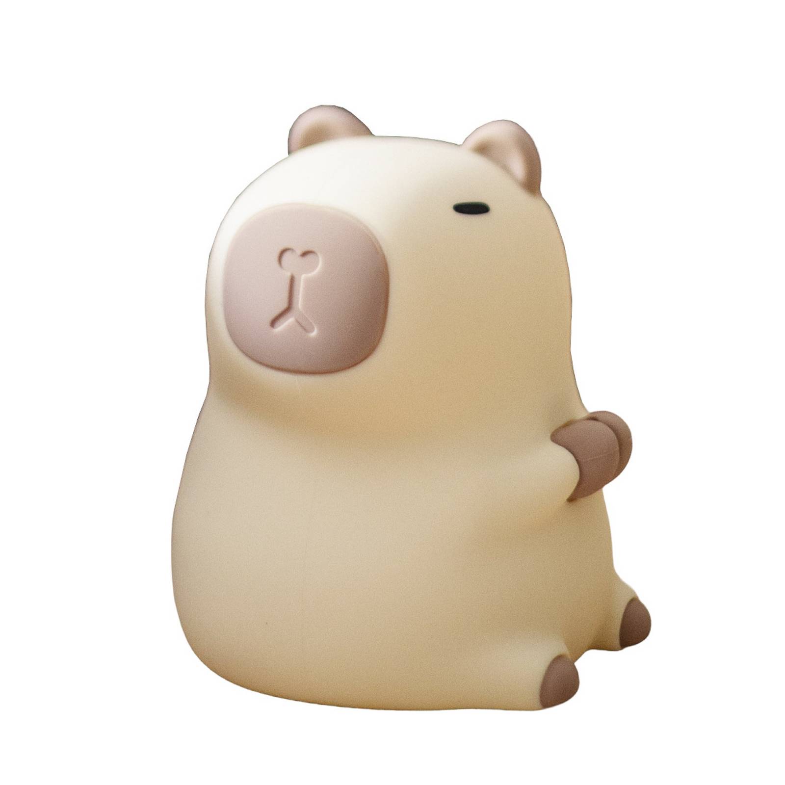 LED-Akku-Nachtlicht Capybara, weiß/braun, 11 cm, RGB, Touch