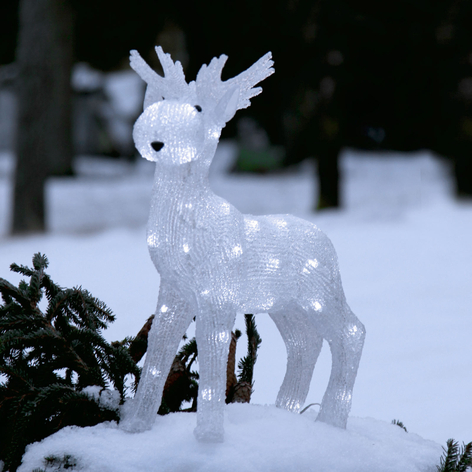 LED-Figur Crystalo Elch für außen