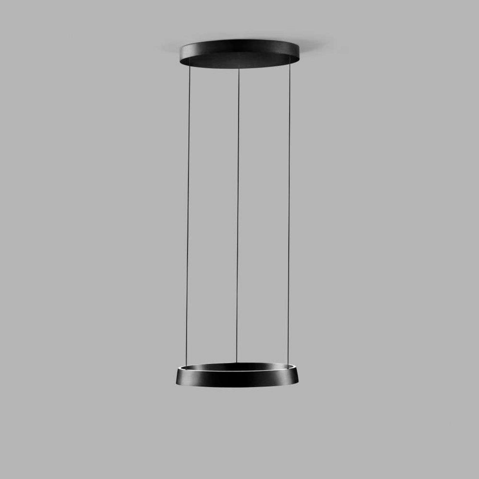 Edge Round Pendel Ø500 Carbon Black LIGHT-POINT - Stue - Aluminium - Med én lyskilde billede