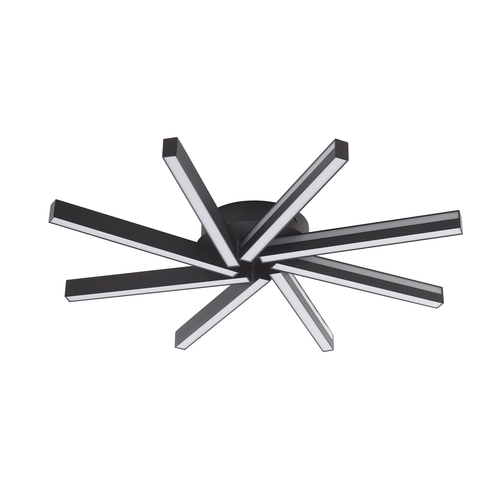 Lucande Smart LED-Deckenleuchte Tjado, Ø70 cm, schwarz, RGBW
