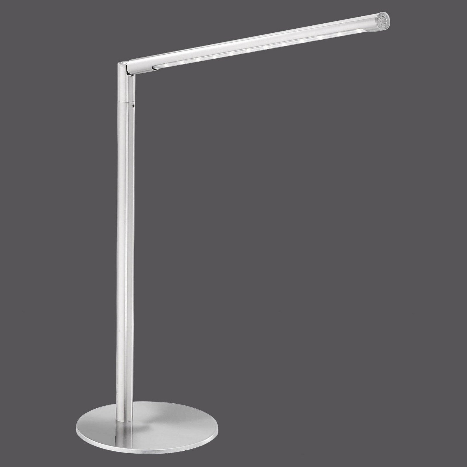 JUST LIGHT. Lampă de masă LED Dawda dimabil oțel - Studiu / Birou - modern - Metal