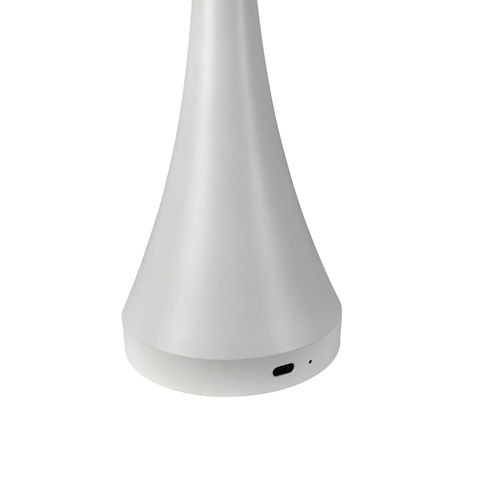 Dyberg Larsen Lampe à poser LED rechargeable Vienna, blanc, hauteur 28 cm