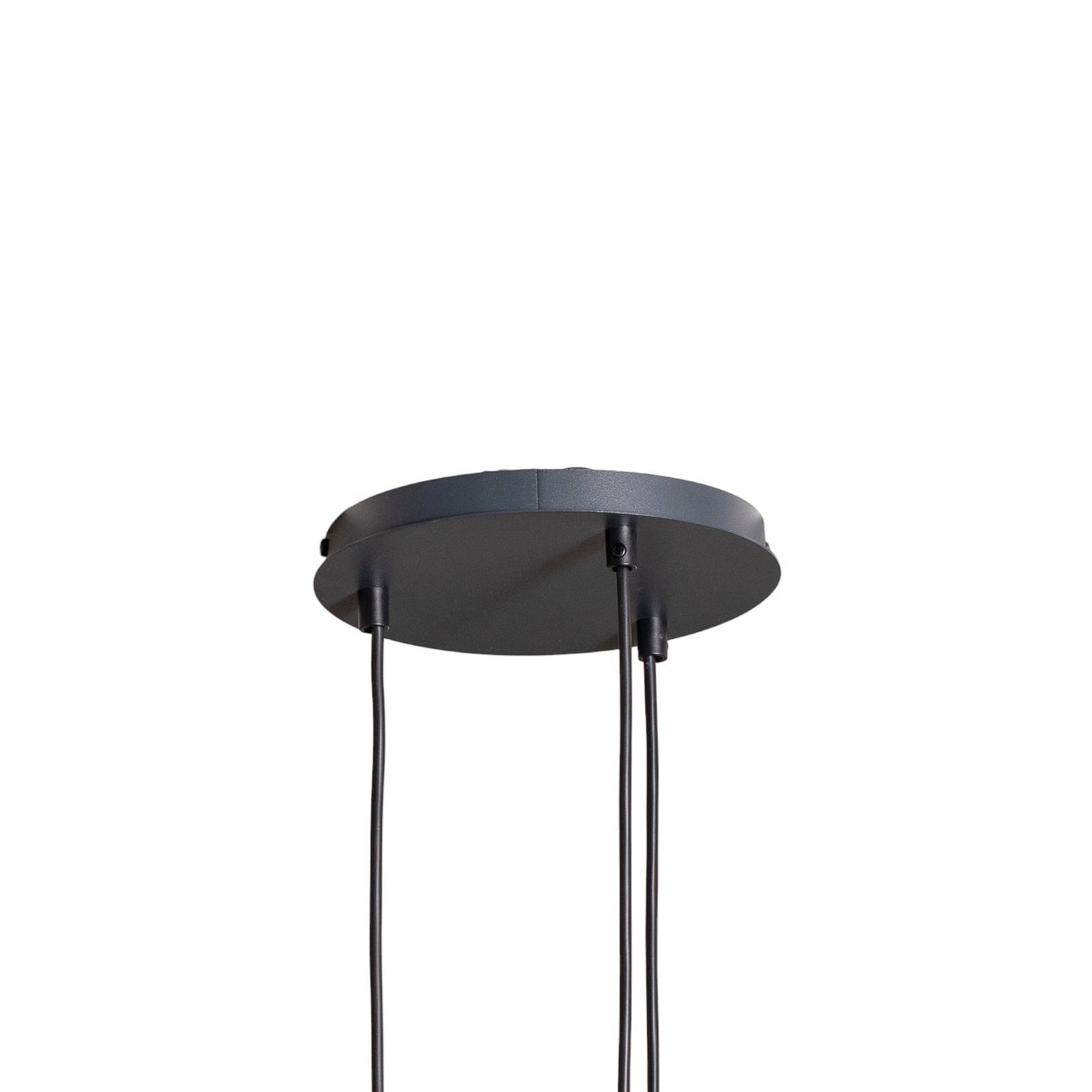 Żyrandol Rif 3, antracytowy, okrągły, 3-punktowy, Ø 33 cm