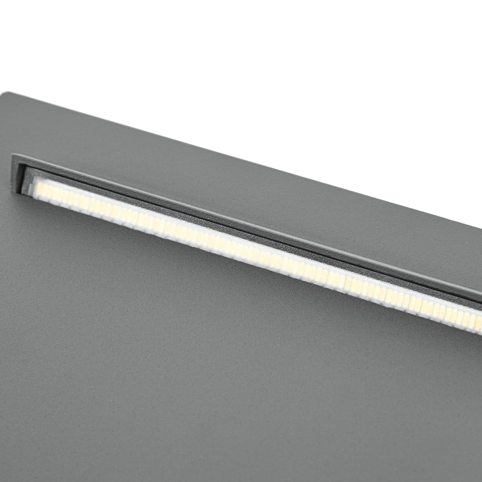 Joril LED-Sockellampe, anthrazit, CCT, 23 cm, IP65 - Lucande