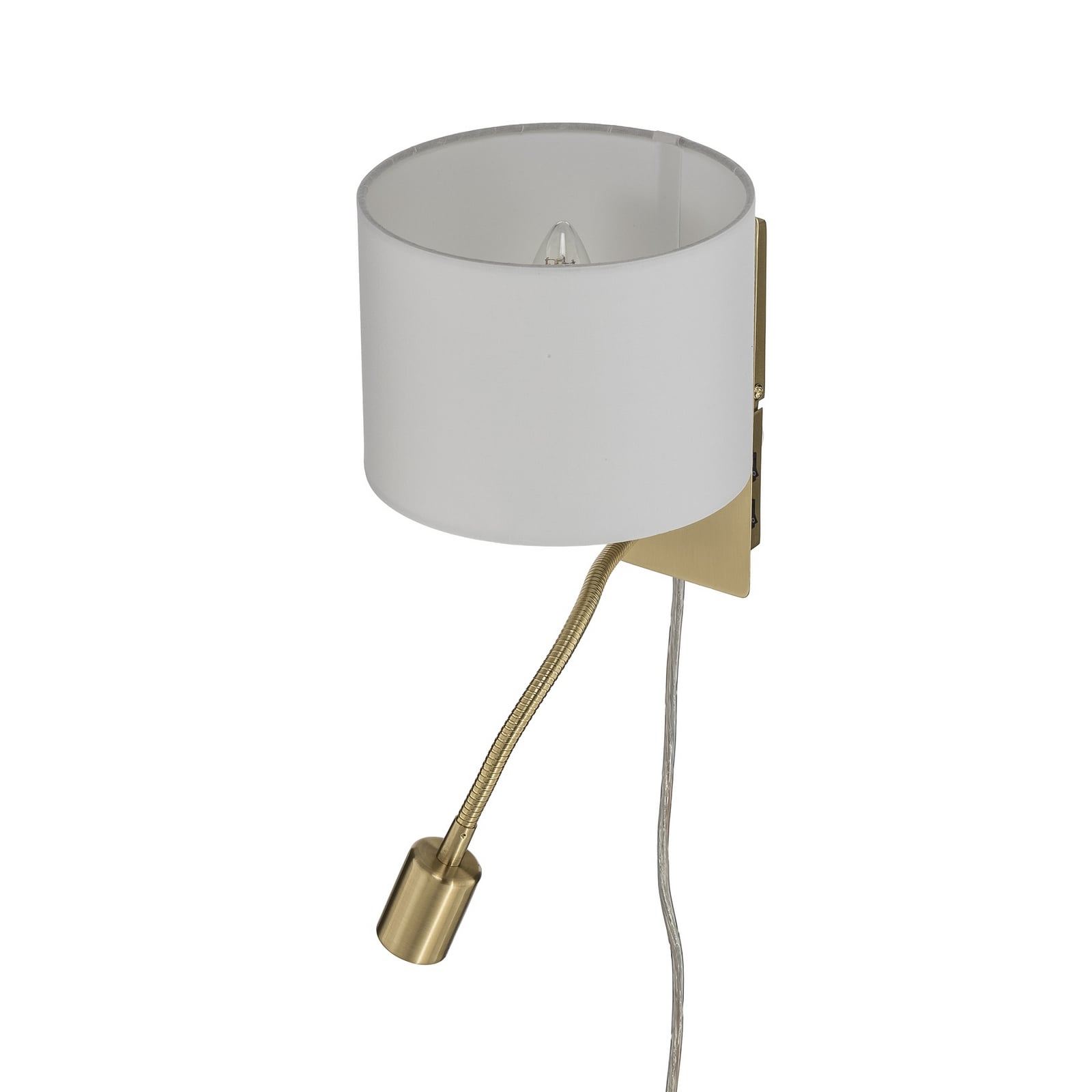 Florens Wall Lamp White/Brass - Lindby Florens Wall Lamp White/Brass - Lindby