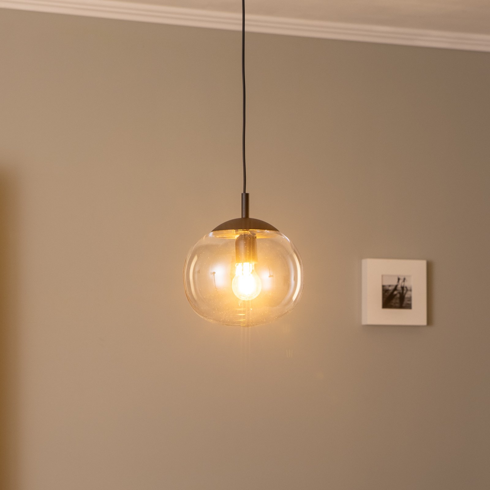 Viseća svjetiljka Vibe, prozirno staklo, Ø 25 cm