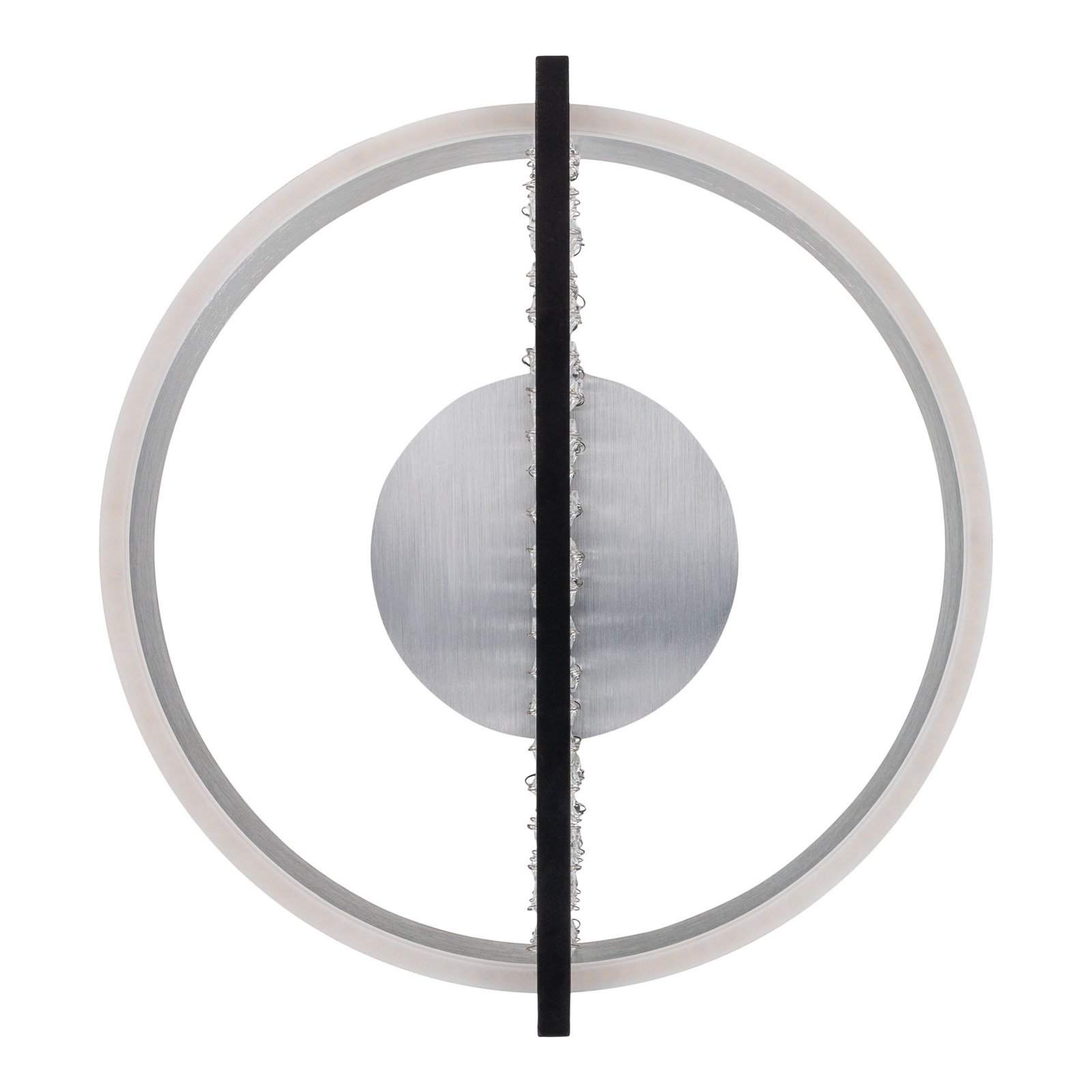 Yvaris LED ceiling light, silver, CCT, remote control Yvaris LED ceiling light, silver, CCT, remote control