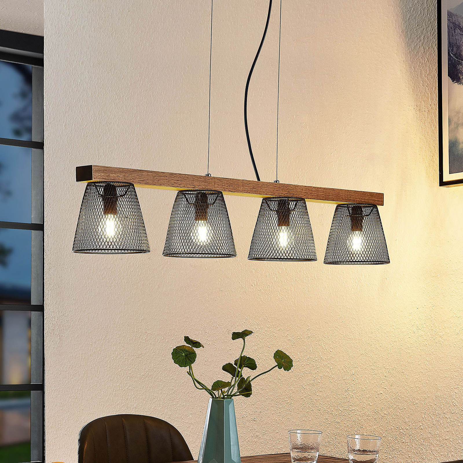 Lindby Gordiana hanglamp, 4-lamps