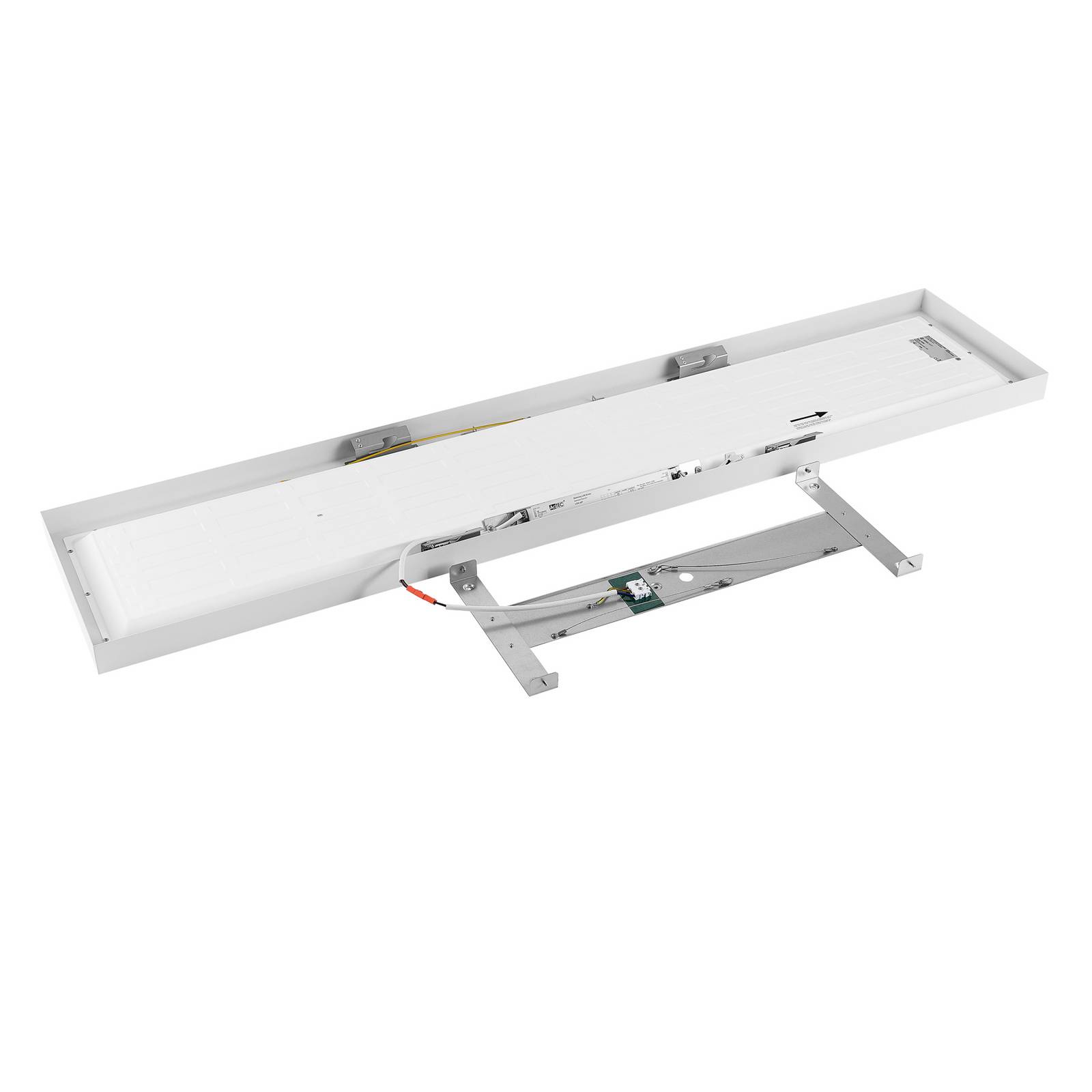 Panel LED PRO OFFICE SANO, 153 x 33 cm, ściemniany, biały metal CCT