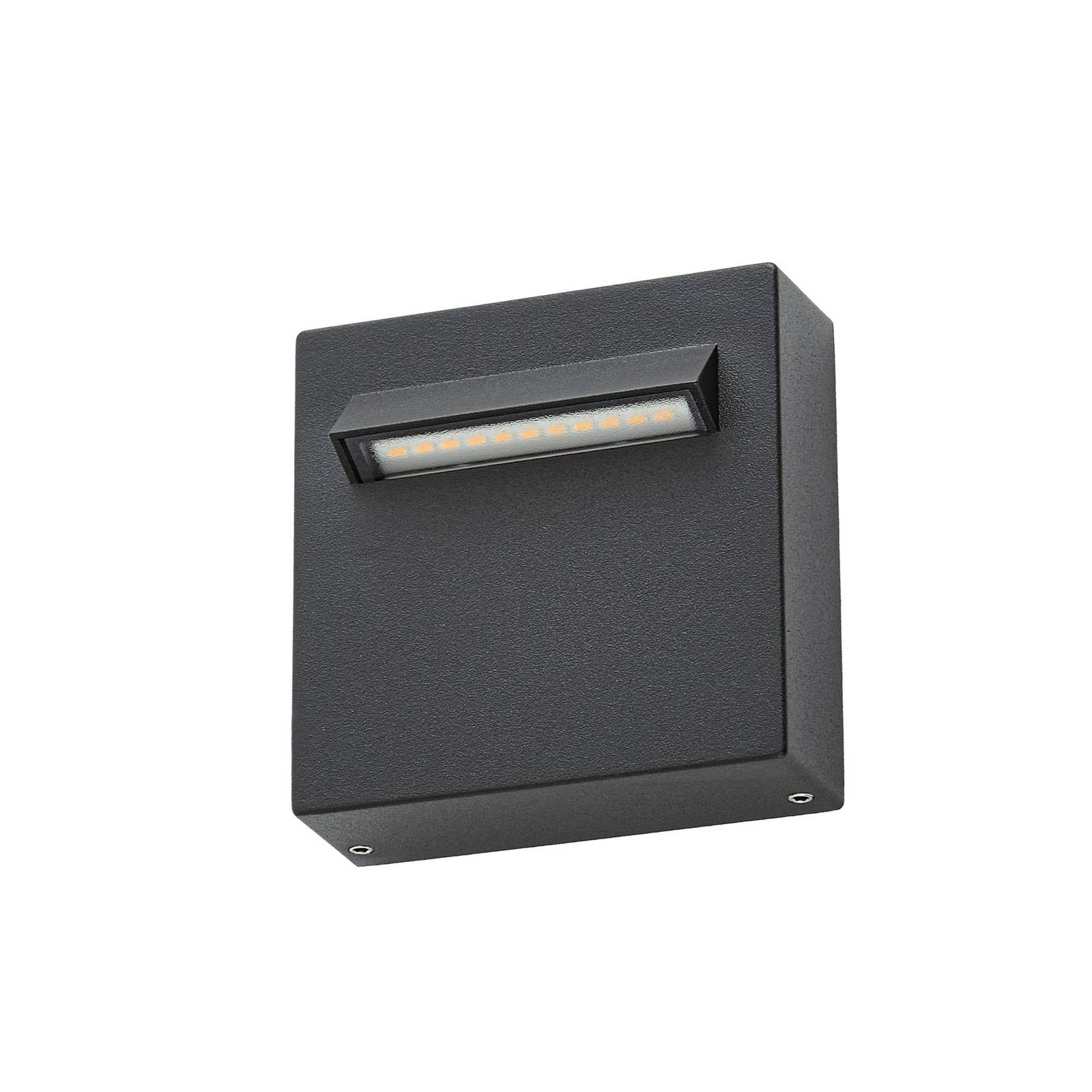 Lucande LED-Außenwandleuchte Joril, 9,4 cm, schwarz, IP65